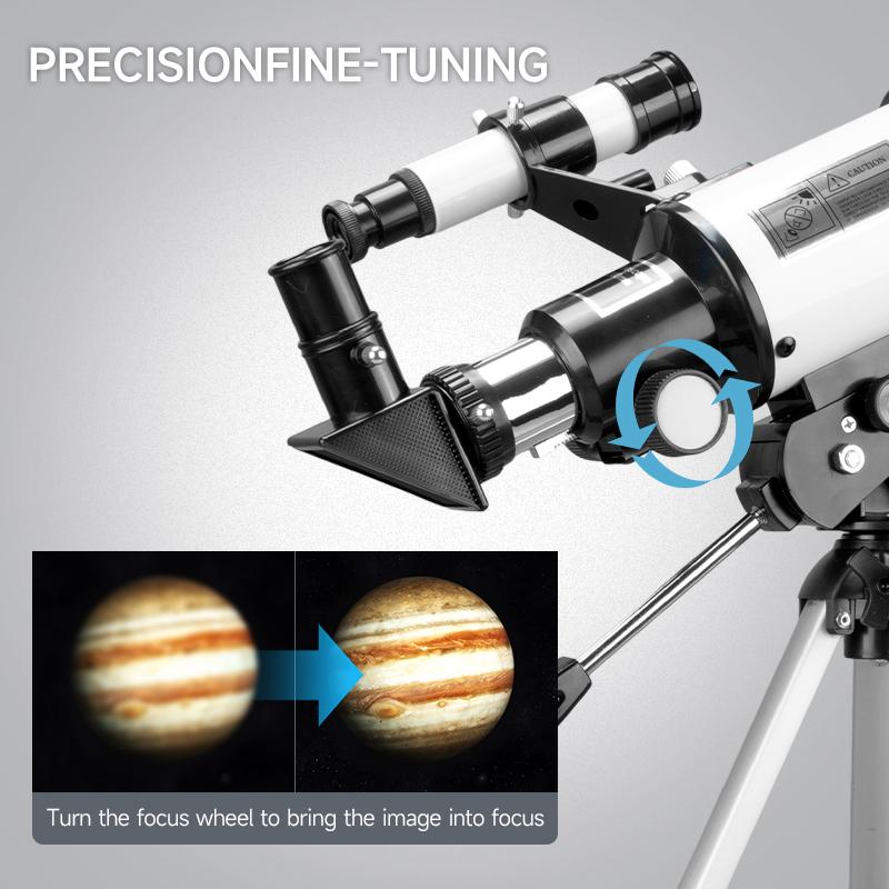70mm Aperture 300mm Focal Length 150X Astronomical Telescope, Perfect for Science Education & Nature Exploration, Ideal Holiday Gift for Family and Friends