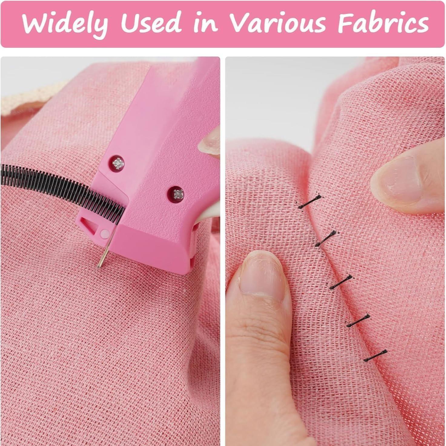 Quick Clothing Labeler Kit, Includes 6-Pin Handheld Label Gun and 1000 Adhesive Pins, Sewing Tools for Retail Price Tags and Fashion Labels