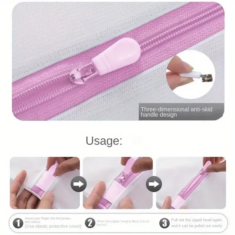 Say goodbye to laundry troubles Mesh laundry bag with zipper, suitable for lightweight clothing, washing machine protection bag, organize and store laundry supplies, Christmas gift, Laundry Mesh Wash Bags