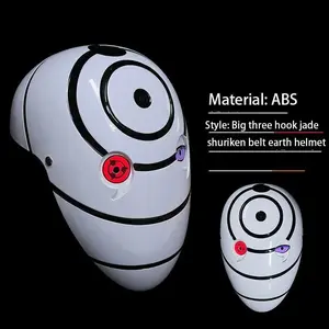 Hokage Anime Uchiha with Earth Mask LED Light Resin&Thin Plastic Material Cosplay Props Halloween Anime Exhibition Makeup