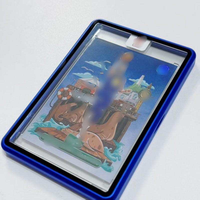 One Magnetic Trading Card Protective Holder with Metal Touch Frame Fits PRO 35PT Card Bricks, Ultra HD Glass, Pro-Craftsmanship, Light And Scratch Resistant Card Display Storage, Suitable for Baseball Football Sports Game Cards