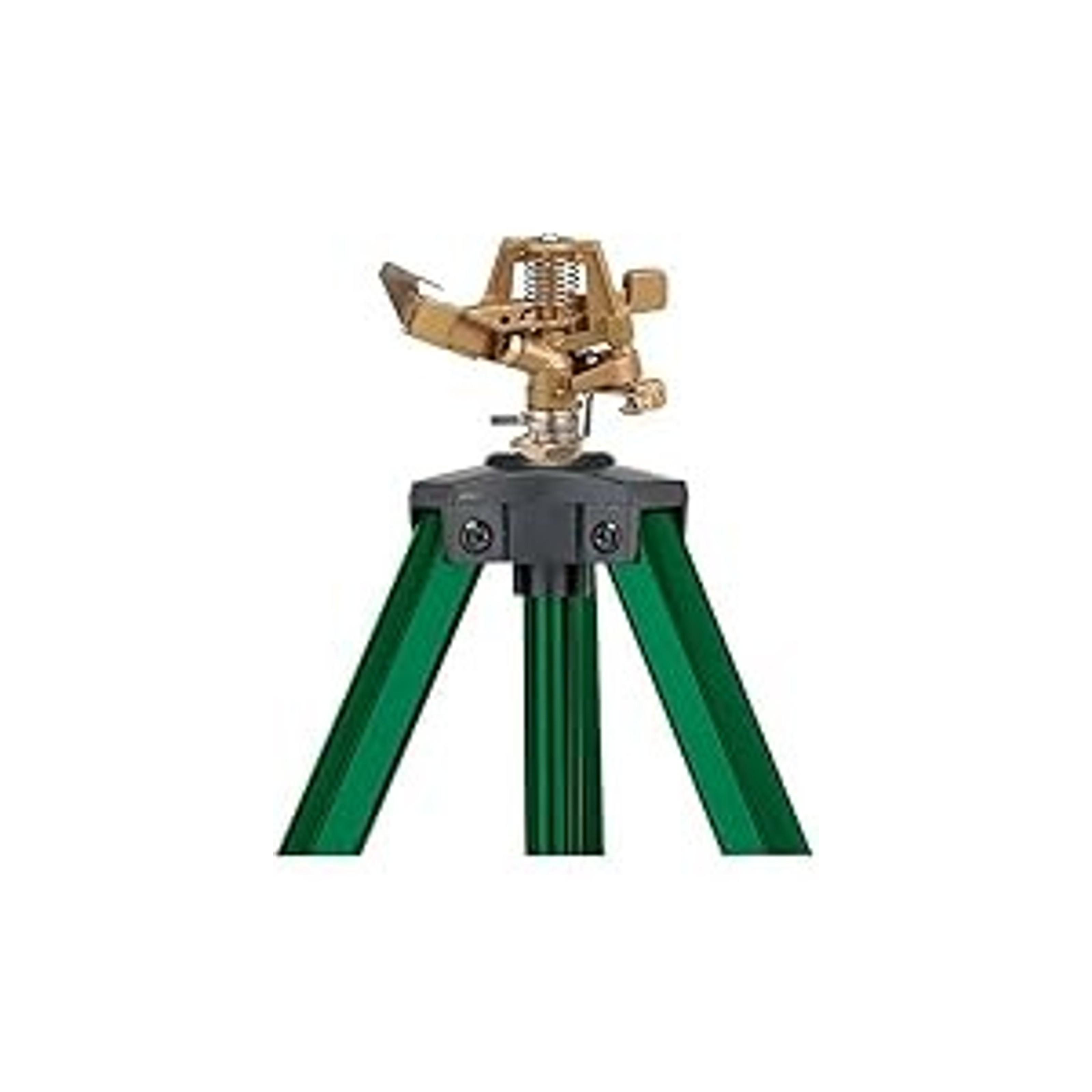 Tripod Lawn Zinc Impact Sprinkler - 360 Degree Rotating Yard Sprinkler with Adjustable Height - Heavy-Duty Zinc - High-Pressure Nozzle - for Large Lawn Coverage - 56667 Tripod Lawn Zinc Impact Sprinkler - 360 Degree Rotating Yard Sprinkler with Adjustable Height - Heavy-Duty Zinc - High-Pressure Nozzle - for Large Lawn Coverage - 56667