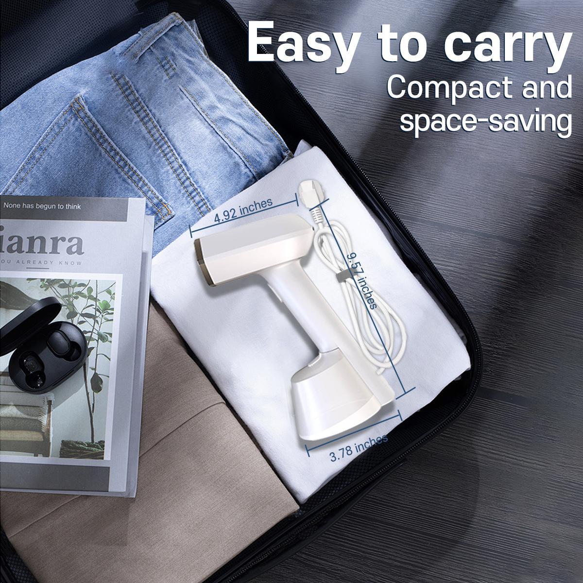 ELORTI Garment Steamer for Clothes,Hanrdheld Steamer & lron 2 In 1,Portable Travel Clothing Steamer lron,15s Fast HeatUp,Upgrade Large water tank,Gentle Steam Wig Treatment ELORTI Garment Steamer for Clothes,Hanrdheld Steamer & lron 2 In 1,Portable Travel Clothing Steamer lron,15s Fast HeatUp,Upgrade Large water tank,Gentle Steam Wig Treatment