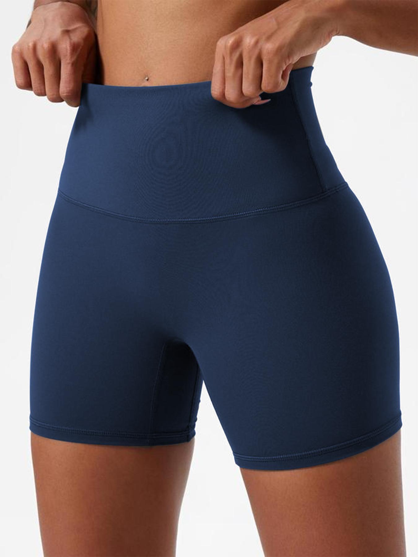 Women's High Waisted Tummy Control Booty Lift Athletic Shorts, Buttery Soft Workout Biker Shorts for Gym Yoga Running