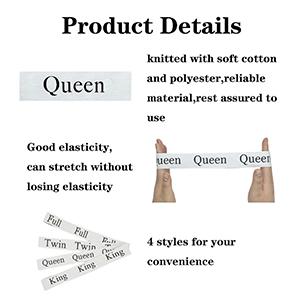 20 Pieces Bed Sheet Organizer Bands, Sheet Organizers and Label Bands, Sheets Organizer for Closet, Sheet Label for Bedding, Sheet Keepers Labels Bedding (Queen,KingTwin,Full)