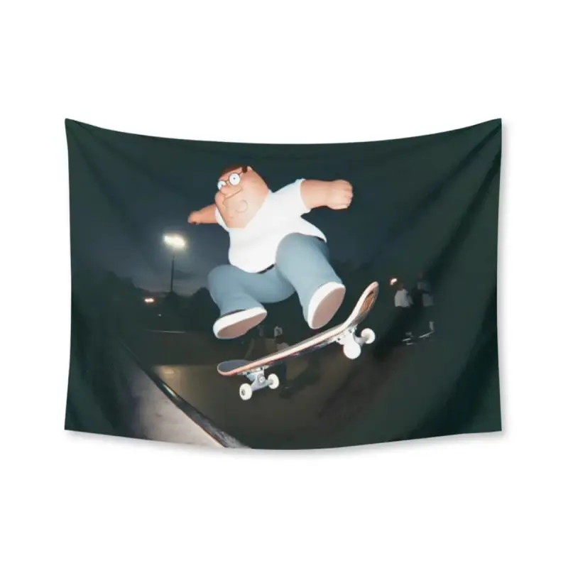 Peter Griffin Album Cover Fabric Tapestry - Trippy, Durable Decorative, Elevated, Funny, Artwork Print, Tapestry Room Decor for Men’s College Dorms & Man Caves with Summer Vibes, Trippy Tapestry