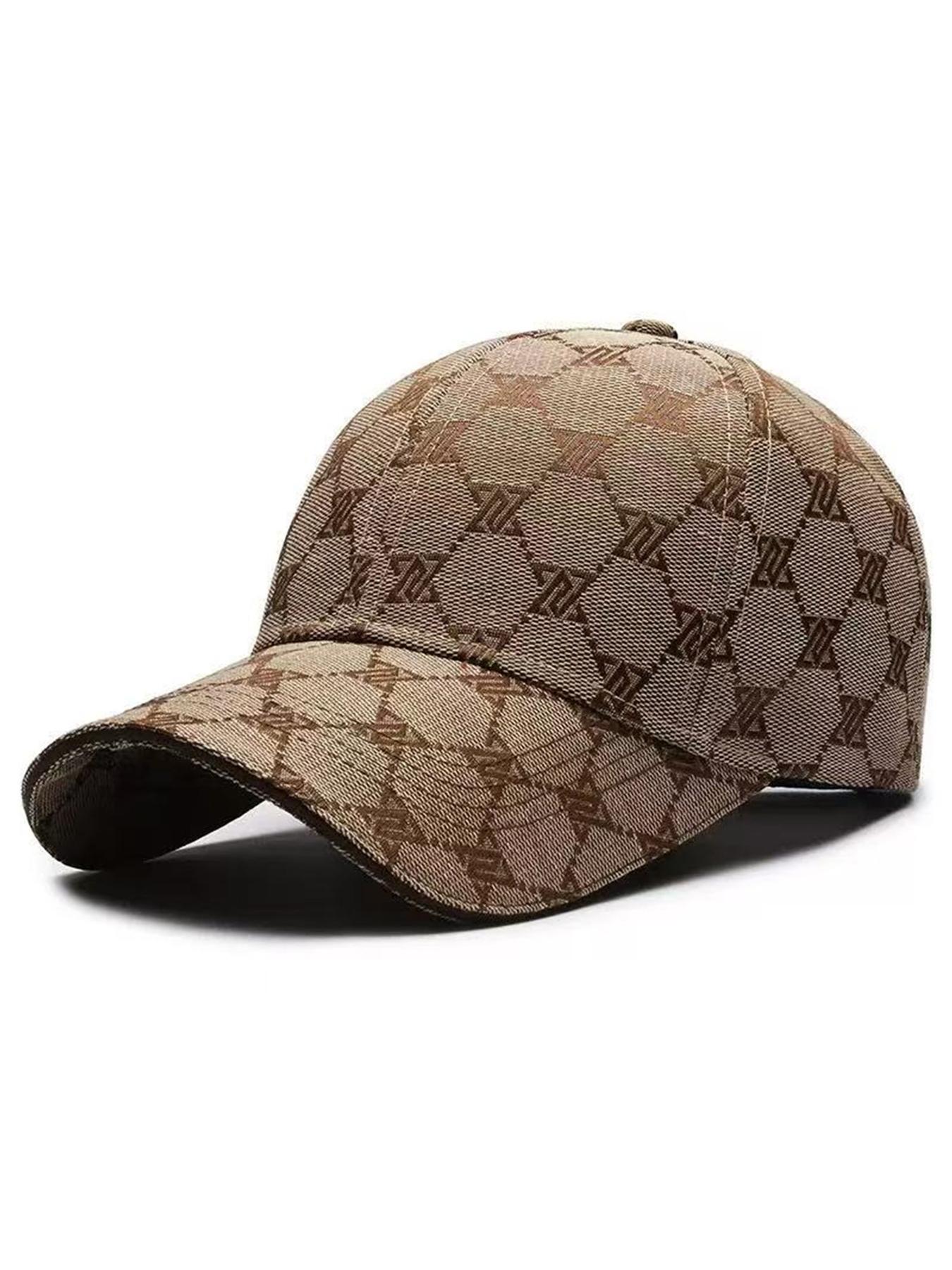 Unisex Geometric Letter Print Baseball Cap, Adjustable Snapback Cap, Geometric Pattern, Adjustable Sun Protection Casual Hat, Outdoor Sports, Spring & Fall Travel Beach Activities