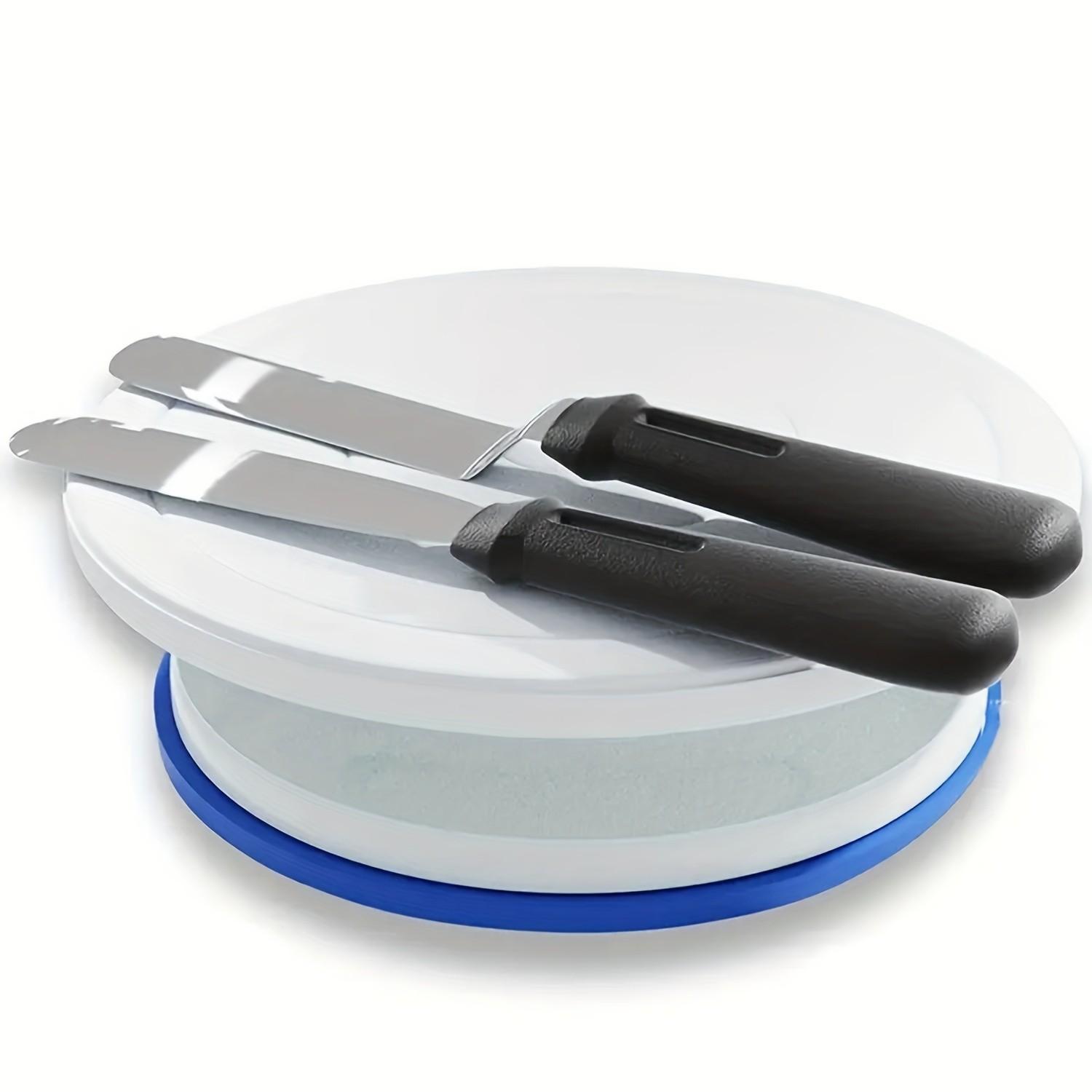 3pcs Cake Turntable Set, Includes 2 Scraper Sets and 1 Non-Slip Cake Stand, Perfect for Baking and Decorating