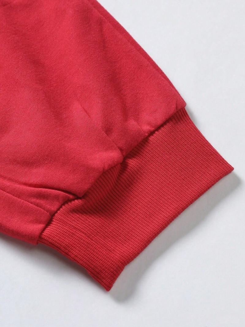 Men's Letter Print Casual Sportswear Set, Hooded Sweatshirt & Drawstring Pants, Fall Winter Comfortable, 2 Piece Set, Sweatsuit Set Outfit