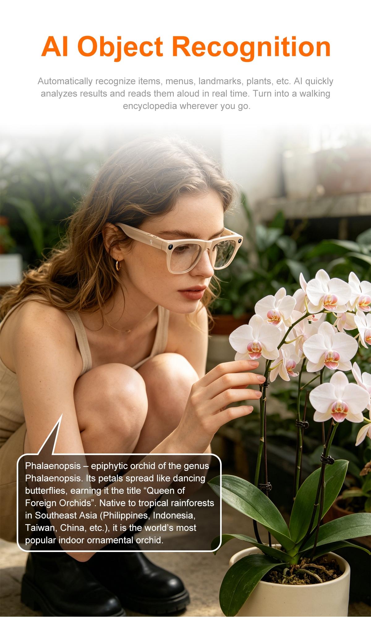 Smart Glasses with Camera for Sport,8MP Camera,One Click Audio Recording,First-Person Photo Video Shooting,Bluetooth Calling & Music Playback,AI Smart Translation and Simultaneous Interpretation ,WiFi Transfer, 290Mah Battery ,3Lenses Total