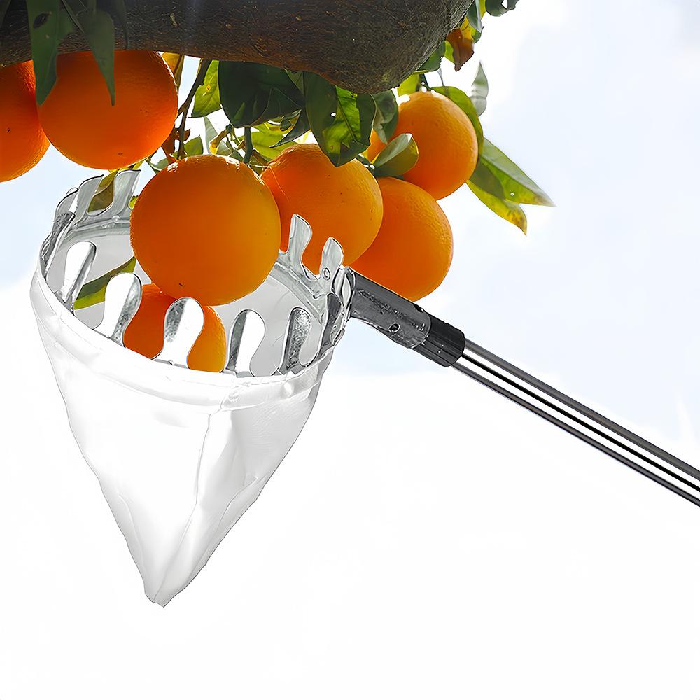 2 Meter Extendable Fruit Picker Tool, Efficient Apple & Plum Picking Device, High Reach Garden Harvesting Equipment for Gardening Needs