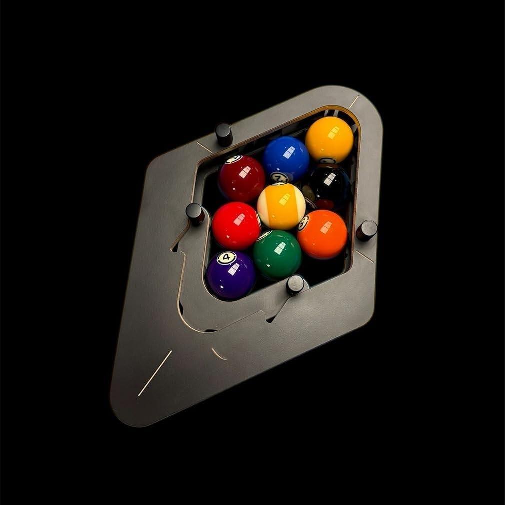 Professional Billiard Rack System, Eliminate Gaps, Solid Wood 9 Ball Triangle Rack, Adjustable Billiard Accessories
