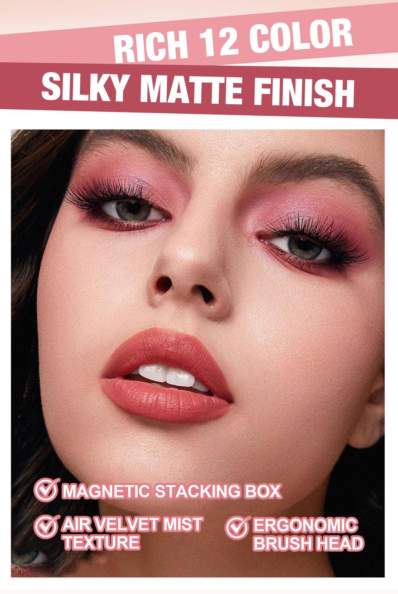 HANDAIYAN 12 Pcs Matte Liquid Lipstick Book Gift Set - Long Lasting Waterproof Velvet Lip Gloss Pack for Women
