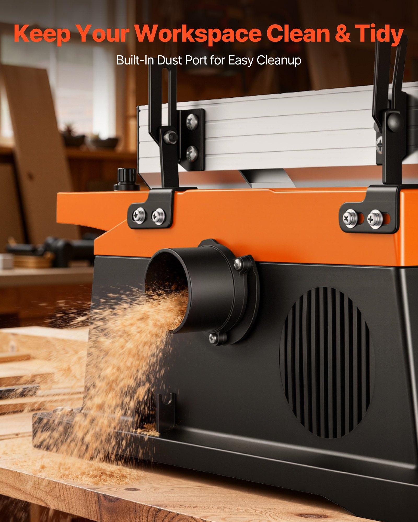 VEVOR Spiral Benchtop Jointer, 6 in, 2 HP 12000 RPM Bench Top Wood Jointer, with 12-Blade Spiral Cutterhead, Up to 1/8 in Depth, Adjustable Fence, 6x 23 in Cast Aluminum Table, for Woodworking DIY