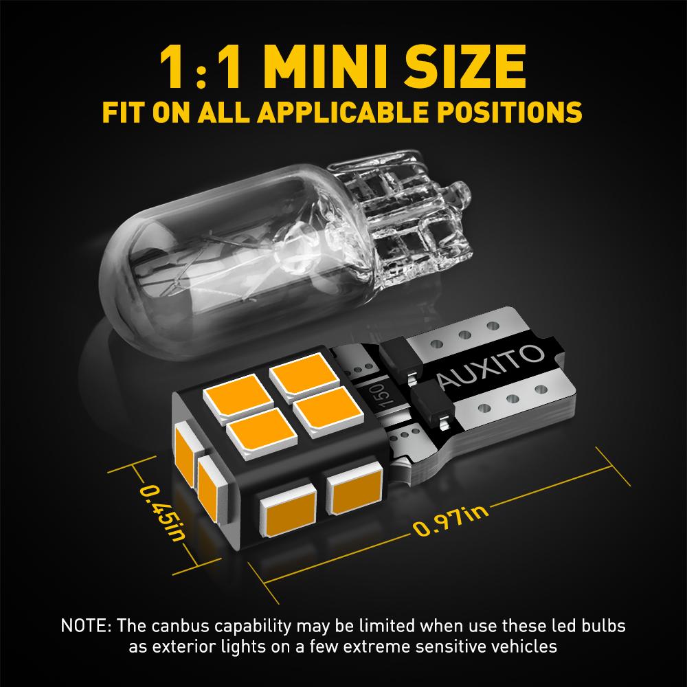 AUXITO 10x White LED T10 194 168 W5W Interior Map Dome Trunk License Plate Light Bulbs AUXITO 10x White LED T10 194 168 W5W Interior Map Dome Trunk License Plate Light Bulbs