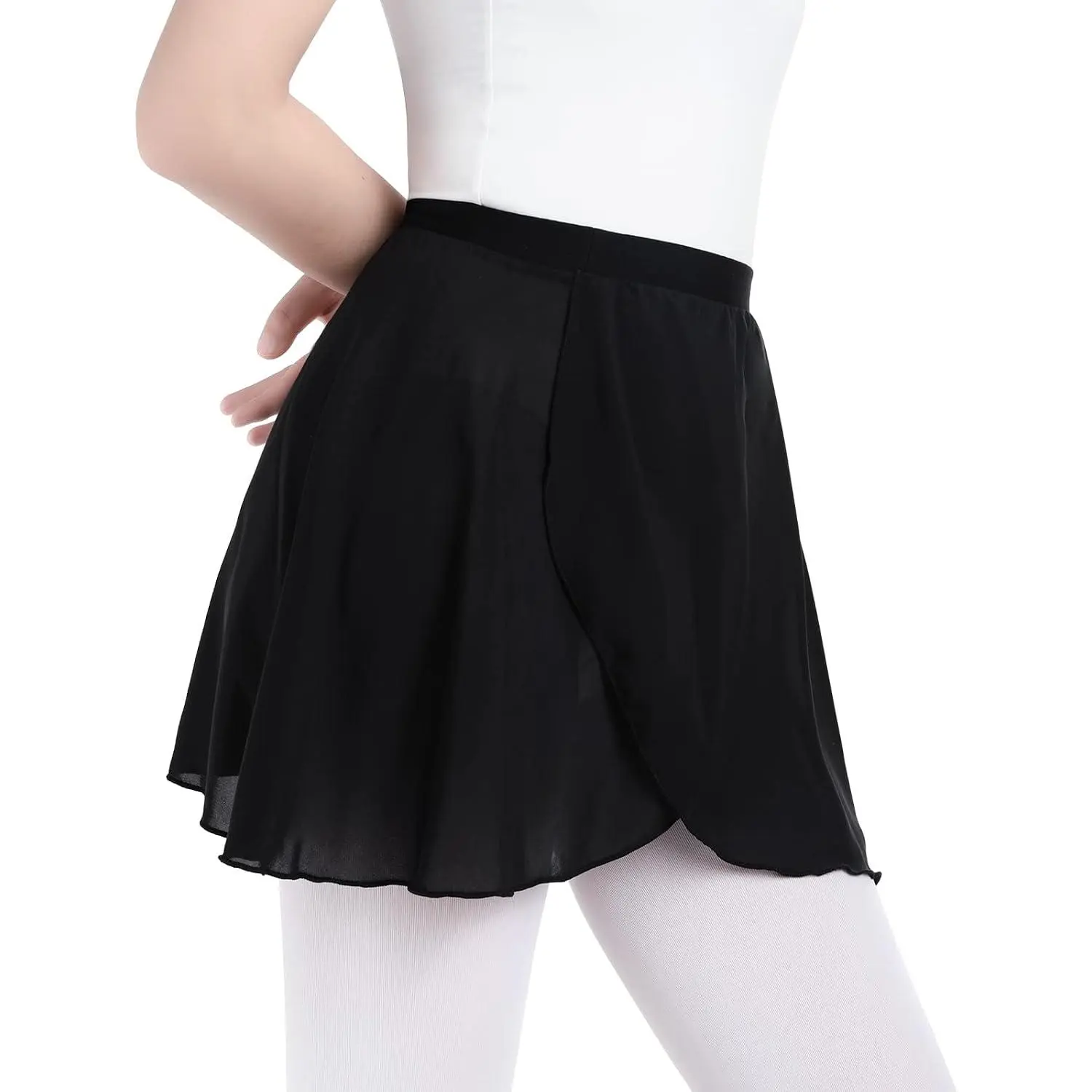 Girls' ballet skirt, women's chiffon dance skirt, pull-on style for girls and women