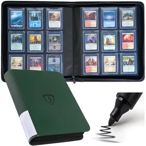 Top Loader Binder - 9 Pocket (3" X 4")  Holds 288 Toploaders | Baseball Toploader Cards & Card Holder For Sports Loaders Tcg Mtg Storage