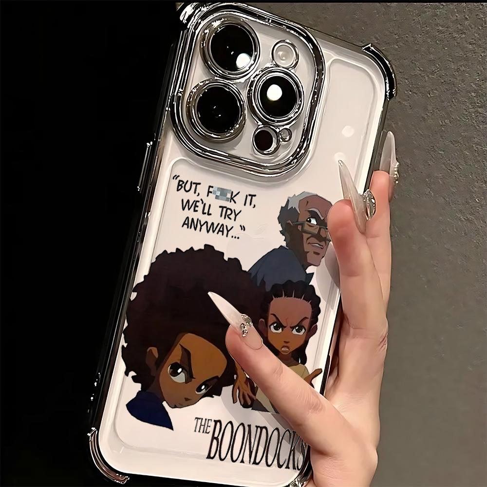 Cartoon The B-Boondocks Smartphone Case Suitable for iPhone 17 16e 16 15 14 13 12 11 Mini Pro Max Air X XR XSMAX 8 7 Plus Anti Fall Transparent Soft Back Cover