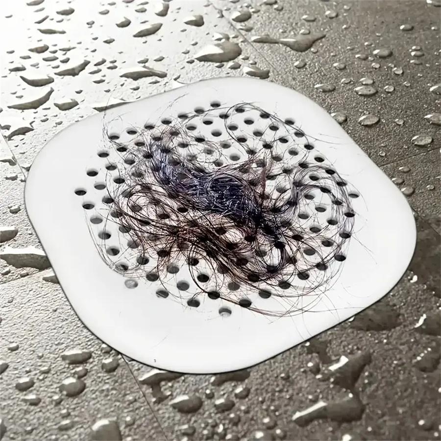 Sink Drain Hair Filter, Silicone Kitchen Odor Eliminator, Bathroom Shower Mesh, 2-Piece Set, Hair Collector for Drains