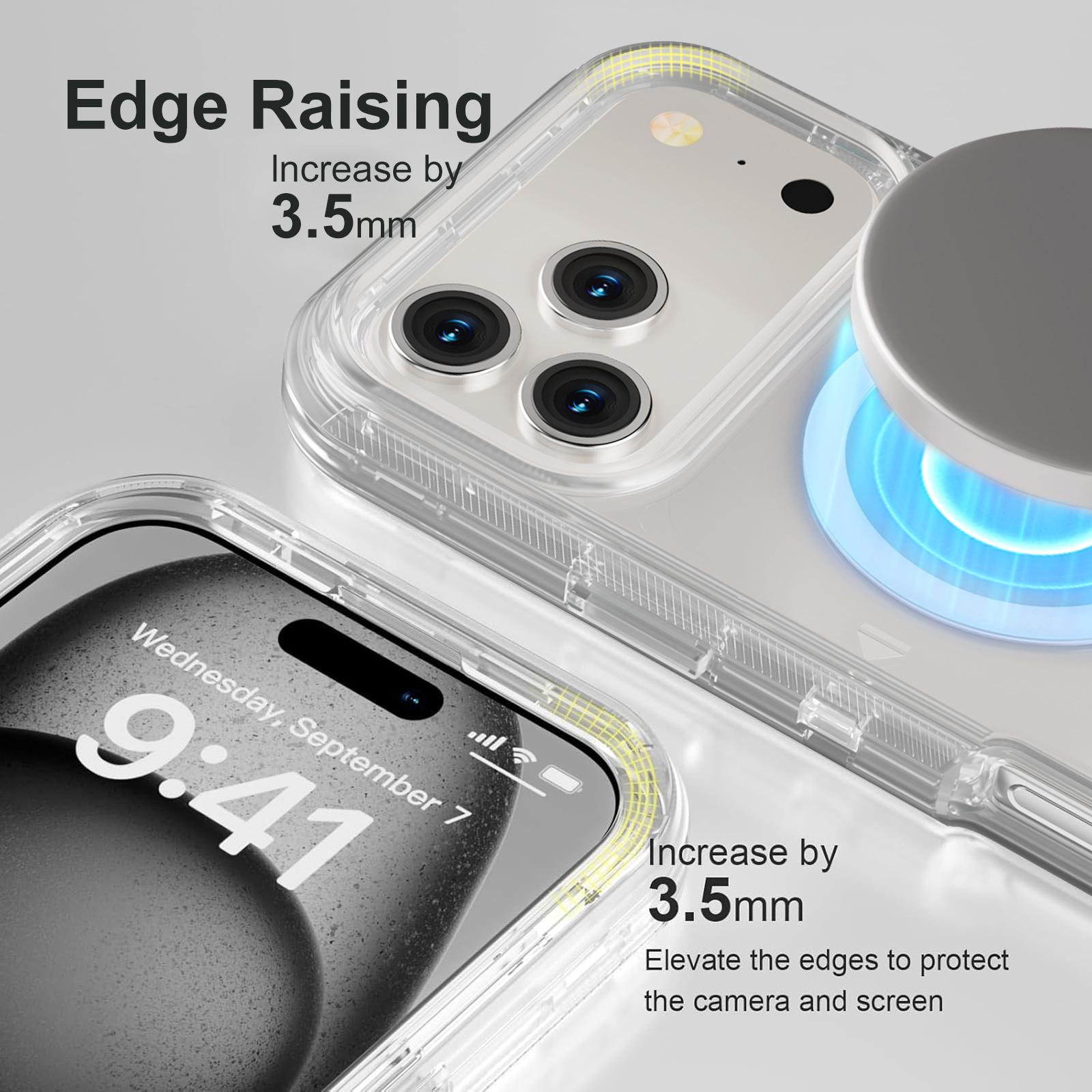 Magnetic Phone Case for iPhone 17 Pro Max 16/15/14/13 , MagSafe Compatible Heavy Duty Shockproof Protection,Dual Layer Transparent Magnetic Phone Case for Woman man, christmas phone cases