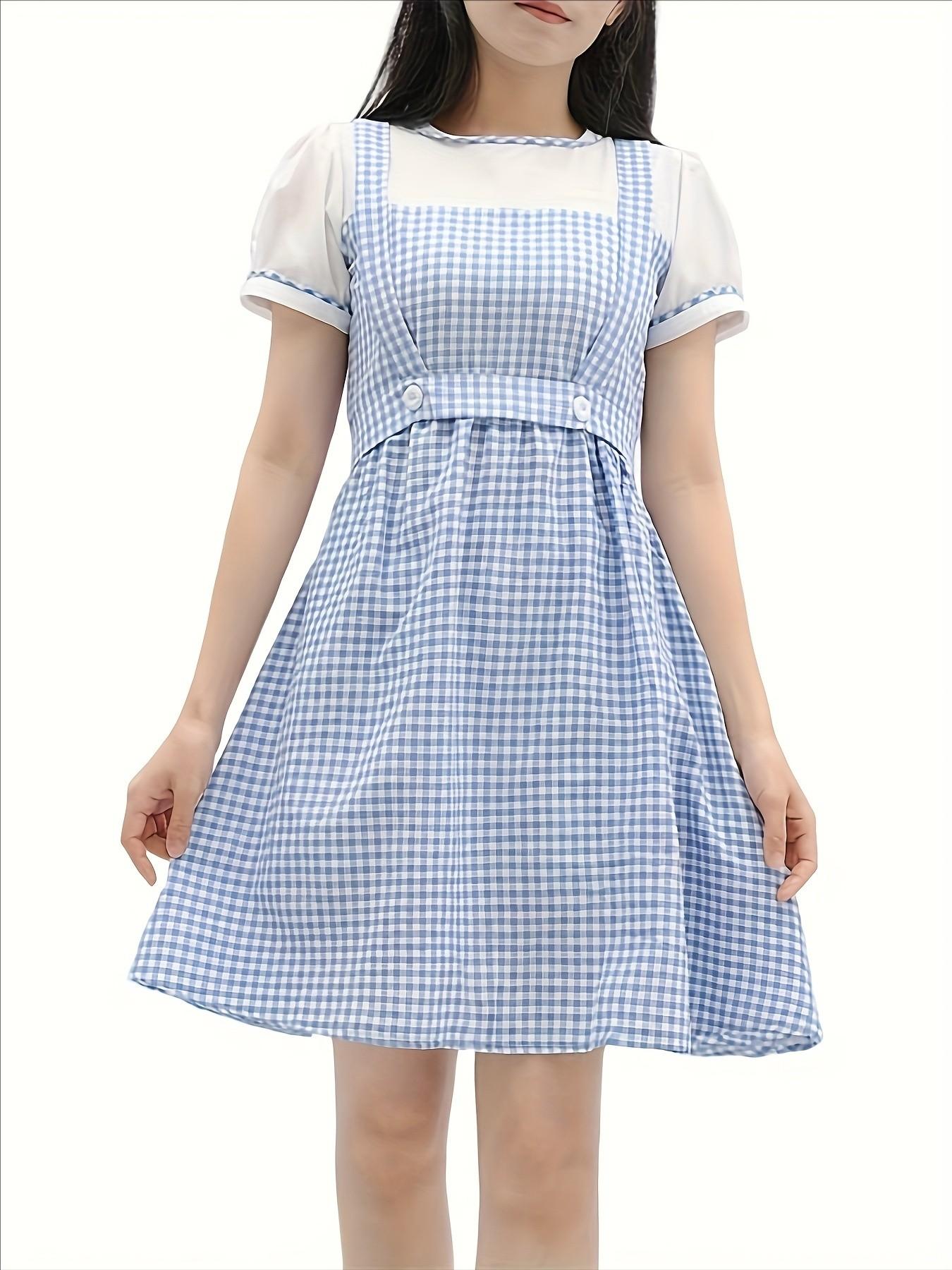 The Medieval Dorothy From The Wizard of Oz Costume Maid Girls Day Pastoral Character Shooting Costume