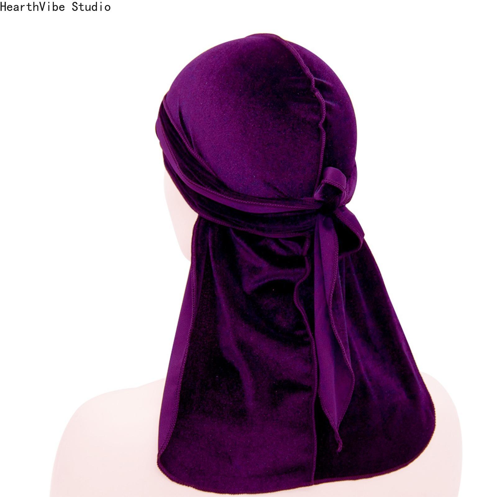 Premium Velvet Durag with Silk Satin Lining, Oversized 360 Wave Cap, 40-in Extra Long Tails, Adjustable Headwear, Hip Hop Wave Locking Unisex Streetwear Accessory for Men, Compression Headwear Premium Velvet Durag with Silk Satin Lining, Oversized 360 Wave Cap, 40-in Extra Long Tails, Adjustable Headwear, Hip Hop Wave Locking Unisex Streetwear Accessory for Men, Compression Headwear