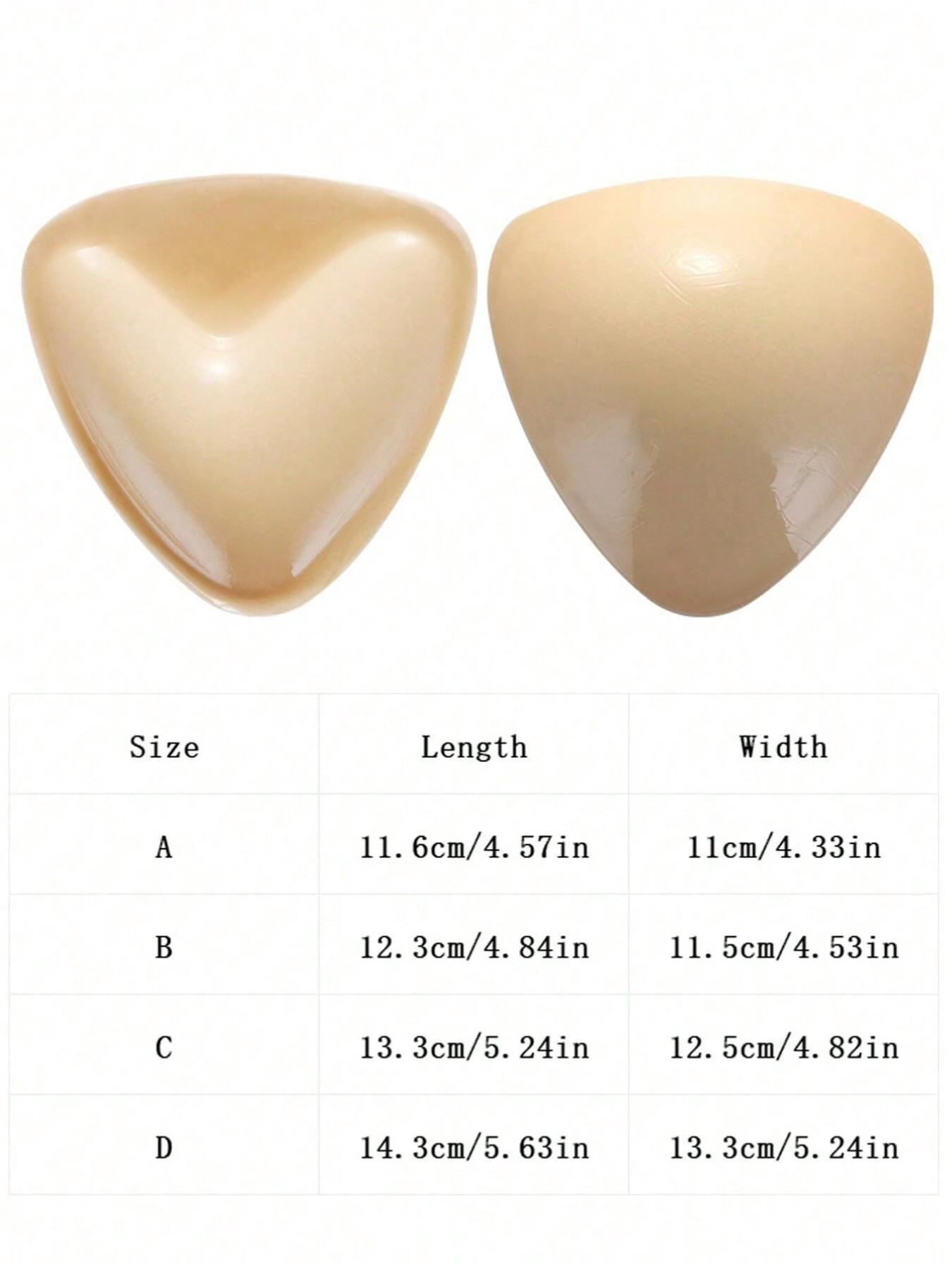 Women's triangular double-sided bra pad inserts, thick nipple covers, invisible and stay in place, double-sided adhesive nipple pads, double-sided self-adhesive, super strong stickiness, makes small breasts look bigger, gathers, prevents nipple show-throu