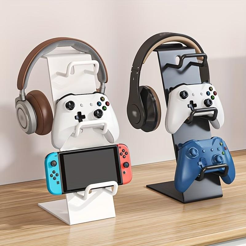 Multifunctional Game Controller and Headset Stand, Headphone Hook, Space-Saving Storage Rack for Ps5, Ps4, Xbox, Switch, Suitable for Dormitory, Bedroom, School, Living Room
