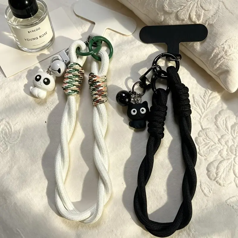 Cartoon Kitten Mobile Phone Lanyard Mobile Phone Wristband, with Detachable Kitten Pendant - Cute Mobile Phone Bracelet Strap, Suitable for All Mobile Phone Cases Detachable Pads, Popular Online Style for Men And Women