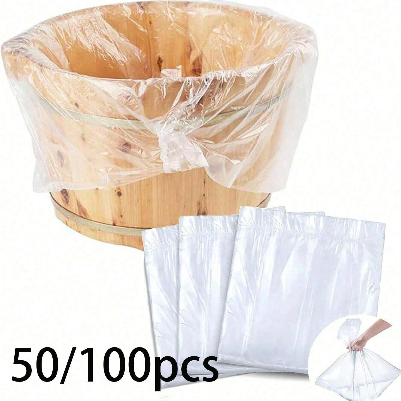 50/100 Disposable Foot Bath Bags, Portable Plastic Foot Spa Liners, Large Thin Foot Bath Inner Lining, Ideal for Home & Hotel Use