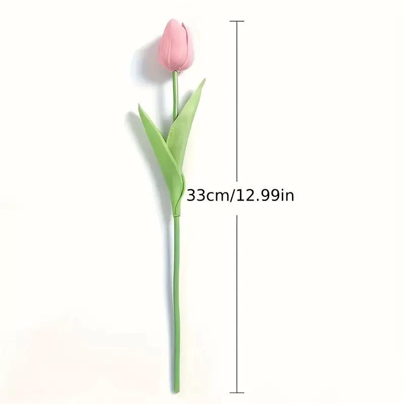 30pcs Realistic Tulip Flower Decorative Plastic Flowers, Touch-Realistic, Ideal for Wedding Bouquets, Home, Hotel, Party, Outdoor Events