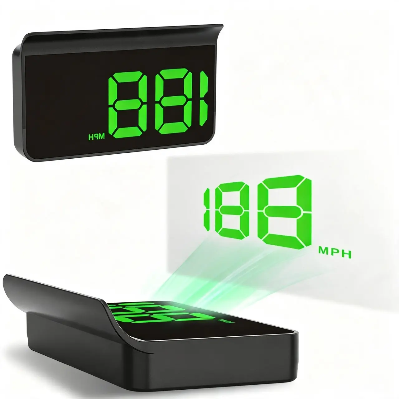 Digital GPS HUD Speedometer for Cars – Heads Up Display with Auto Brightness, Large MPH Font, GPS+BDS Dual Chip, USB Plug & Play Car Gadget for Truck SUV