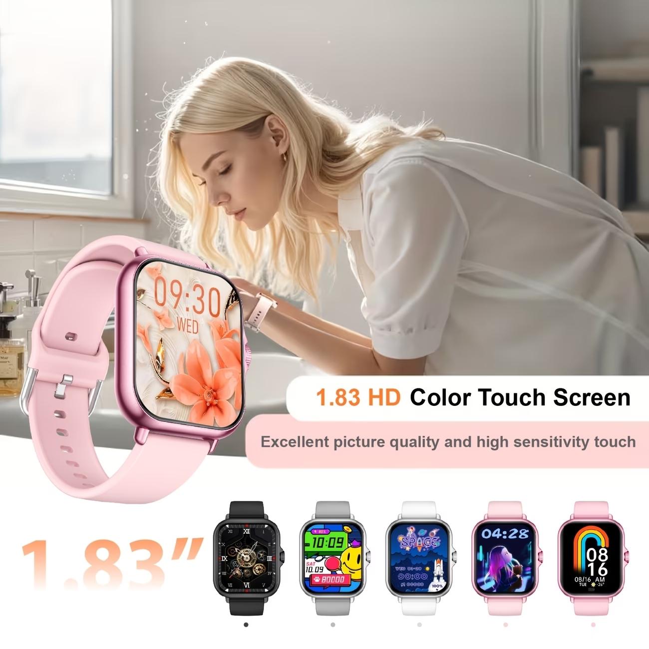 Universal Smart Watch for Android & iPhone | 1.83'' Touch Display | Multi-Function | Ideal Gift for Family & Lover
