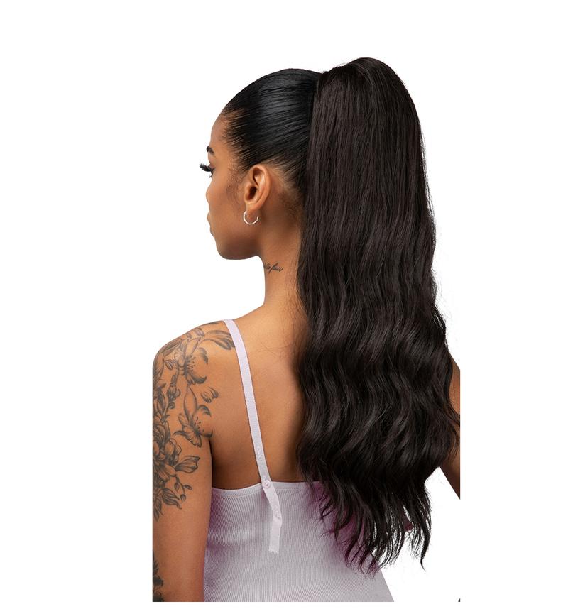 Yetta Body Wave Drawstring Ponytail Extension Synthetic Hair for Women Soft Wavy Curly Texture Lightweight Comfortable Easy to Wear 22 Inch Length Wig Clip Hair Extensions Knotless Box Braid Knotless Box Braid