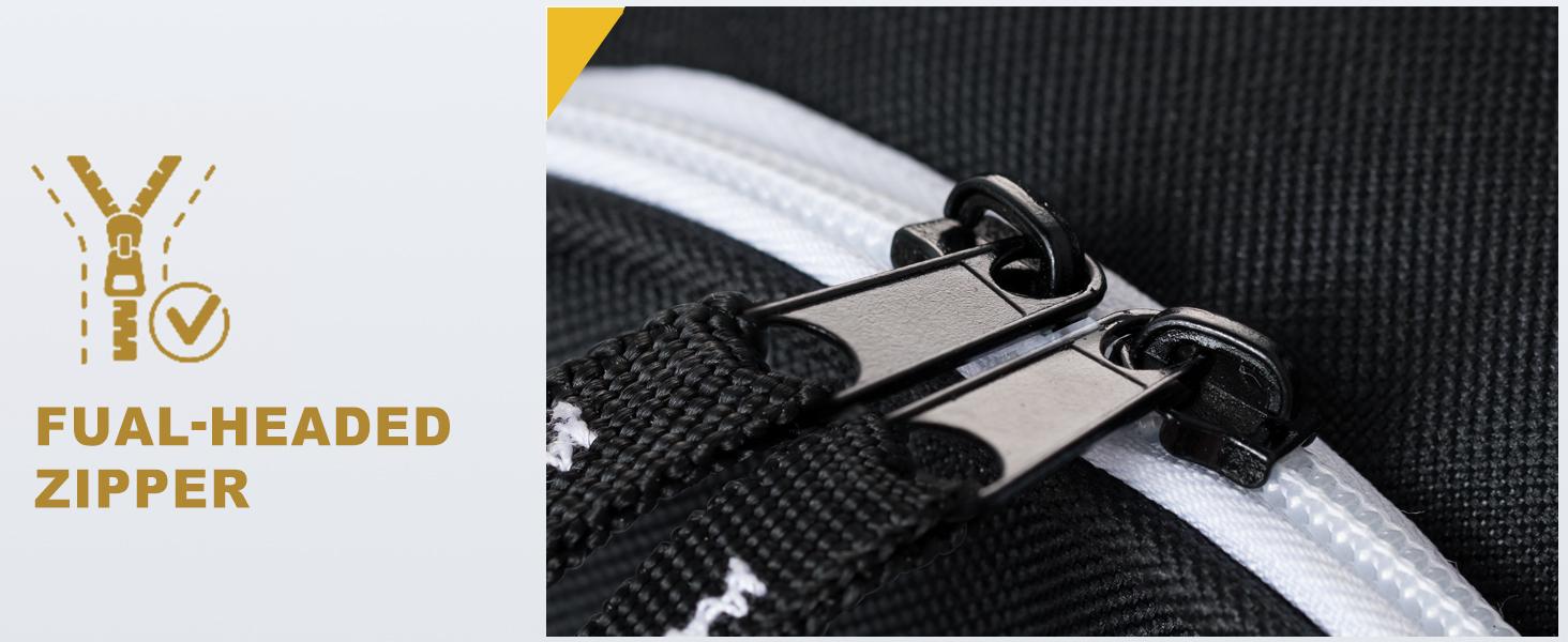 Golf Shoe Bag for Travel Zippered Sport Shoe Carrier Bags with Side Accessory Pockets for Socks, Tees, Golf Balls