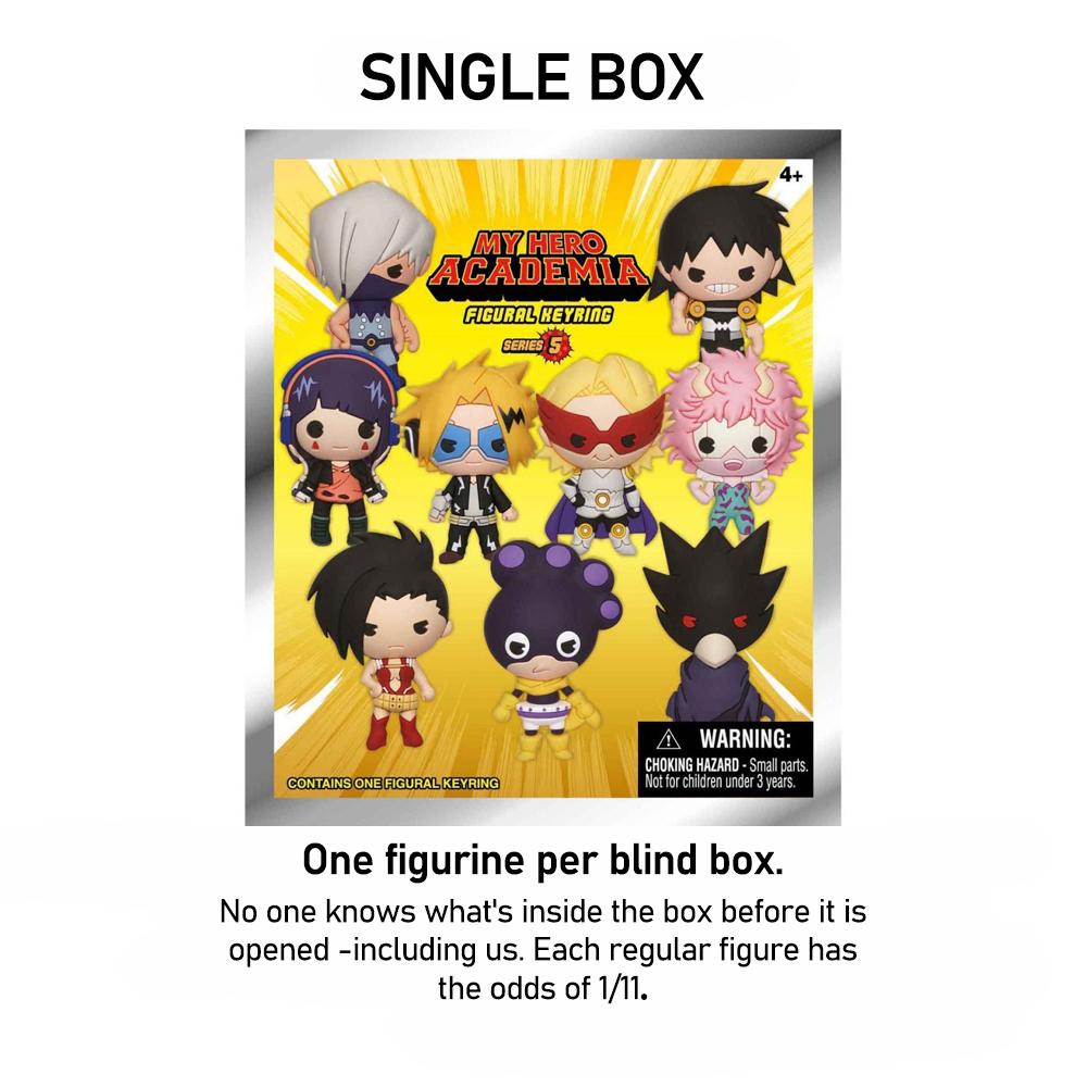 MY HERO ACADEMIA Officially Licensed 3D Anime Character Series Mystery Blind Bag Clip Keychain Random One Momo Yaovorozu and Fumikage Tokoyami or Other Characters for Mom Friend Anniversary Birthday Gifts