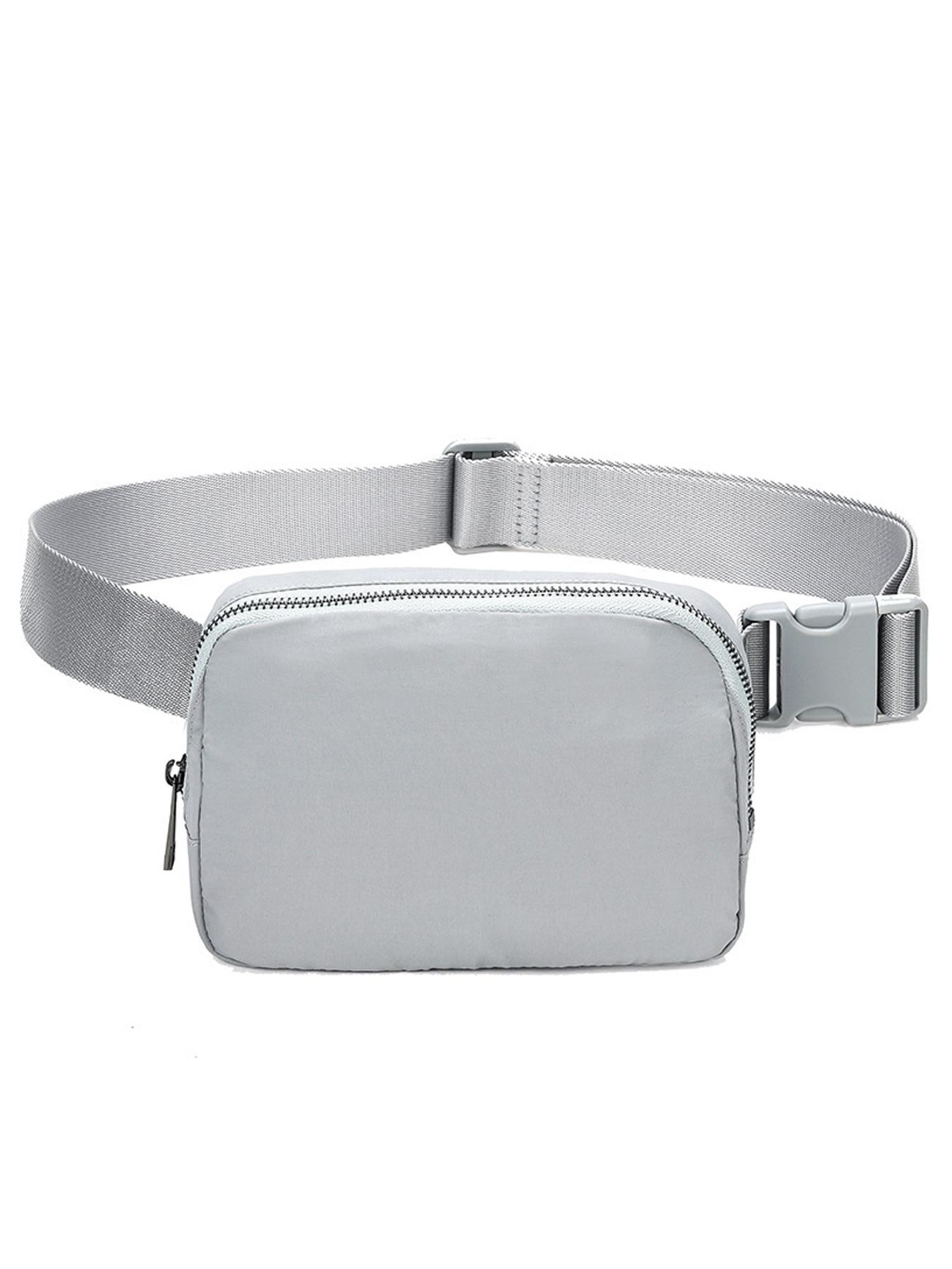 Fanny Zipper Belt Bag Waist Pack Crossbody Bags Bum Bag for Running Hiking Travel Workout Adjustable Strap for Women -black