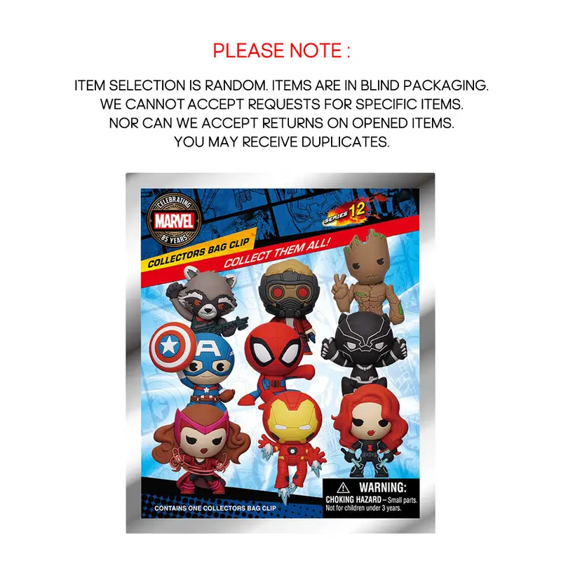 1PC Marvel Officially Licensed 85th Core Comic 3D Foam Bag Clip