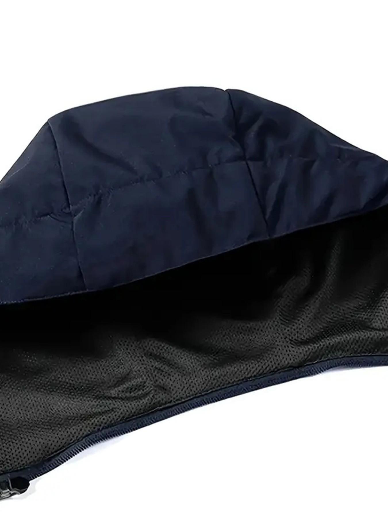 Men's Fashion Jacket with Cfopp Logo, Stylish Zipper Pockets, Casual Hooded Design, Polyester Material, Spring & Fall Wear