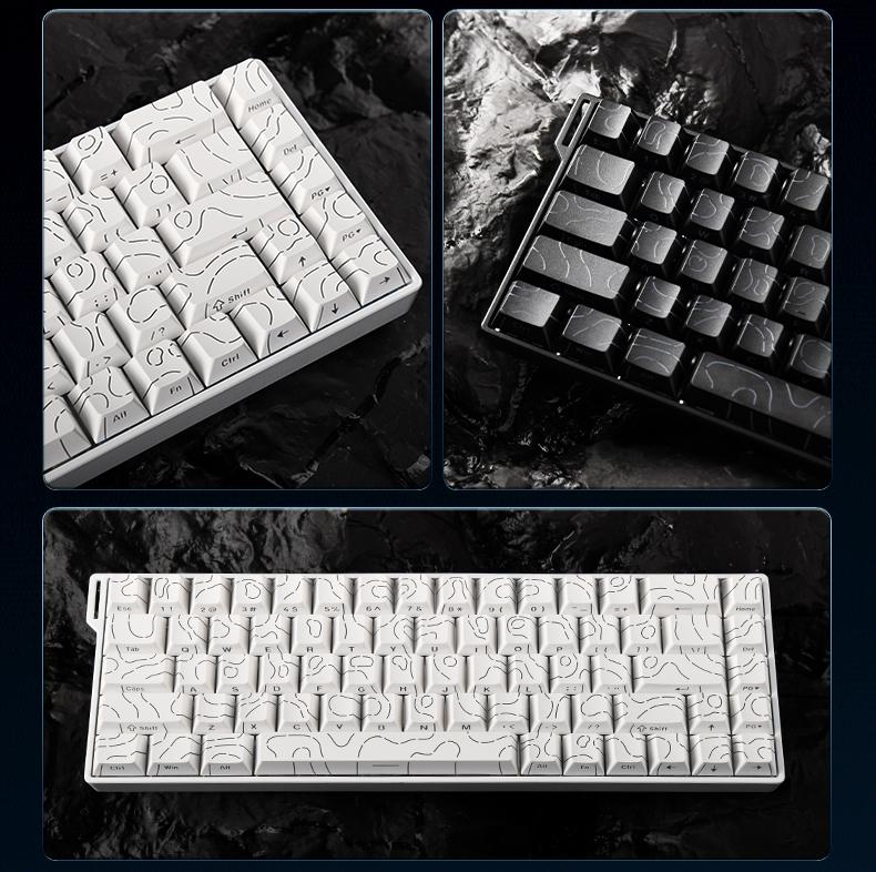 AK680 V2 wired gaming mechanical keyboard AJAZZ e-sports game specific axis ice island switch gaming player computer office compact mechanical keyboard 8K return rate RGB DIY multi scene applicability