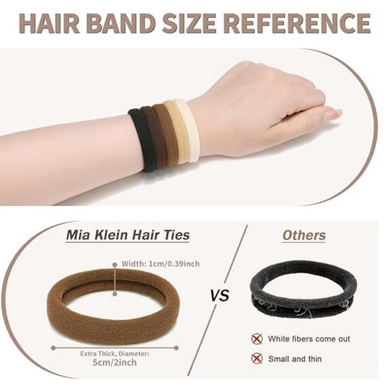 Hair Ties, Scrunchies and Elastic Bands Set for Hair Styling Hairbands suitable for thick hair,seamless cotton strands, simple ponytail, fixed headband, hair access