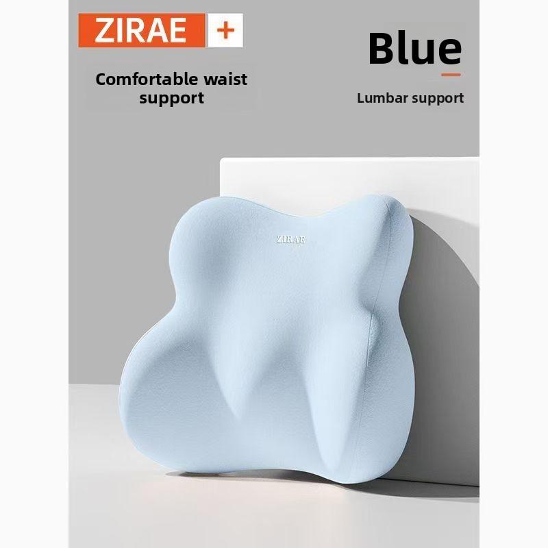 Car Neck Pillow Lumbar Support Set Memory Foam Backrest Cushion High Density Comfortable Headrest for Vehicle Office Home Use