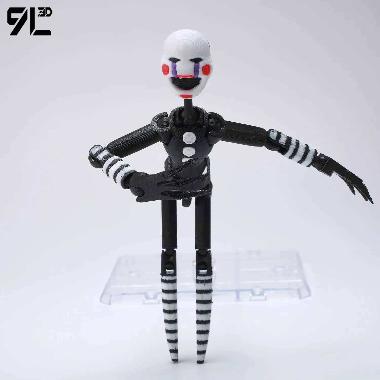 9L3D  White Mask Mechanical Puppet Horror Game Character Action Toy Multi Joint Movable Figurine Collectible Model Dummy13 Gifts