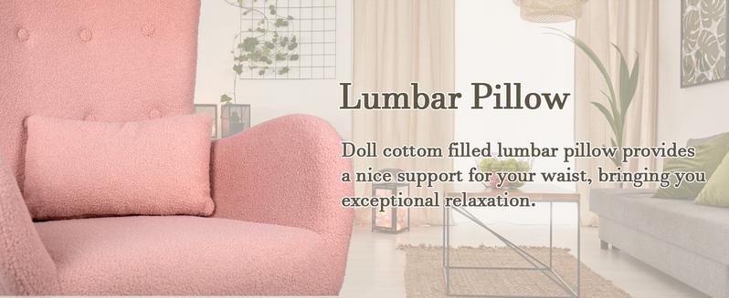 PUKAMI Rocking Chair Nursery Rocker Teddy Upholstered Rocking Chair Indoor with High Backrest Rocking Accent Chair, Padded Seat Nursing Chair with Headrest Comfy Chair for Bed Room