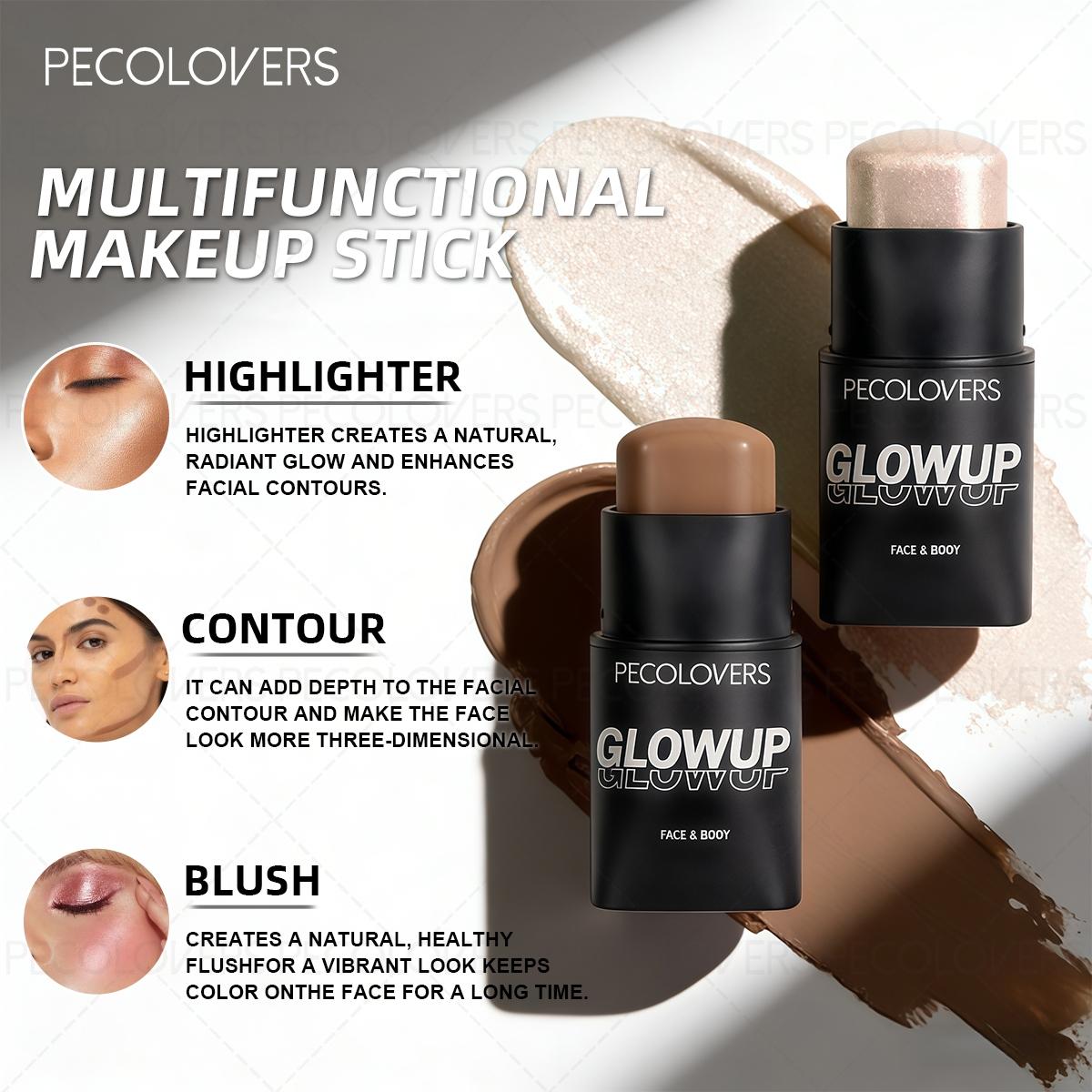 1PC Jelly Moisturizing Blush Stick, Long-lasting Color, Waterproof and Smudge-proof, Smooth and Easy To Color, Soft Texture, Compact and Convenient, Ideal for Birthday Gifts and Party Makeup
