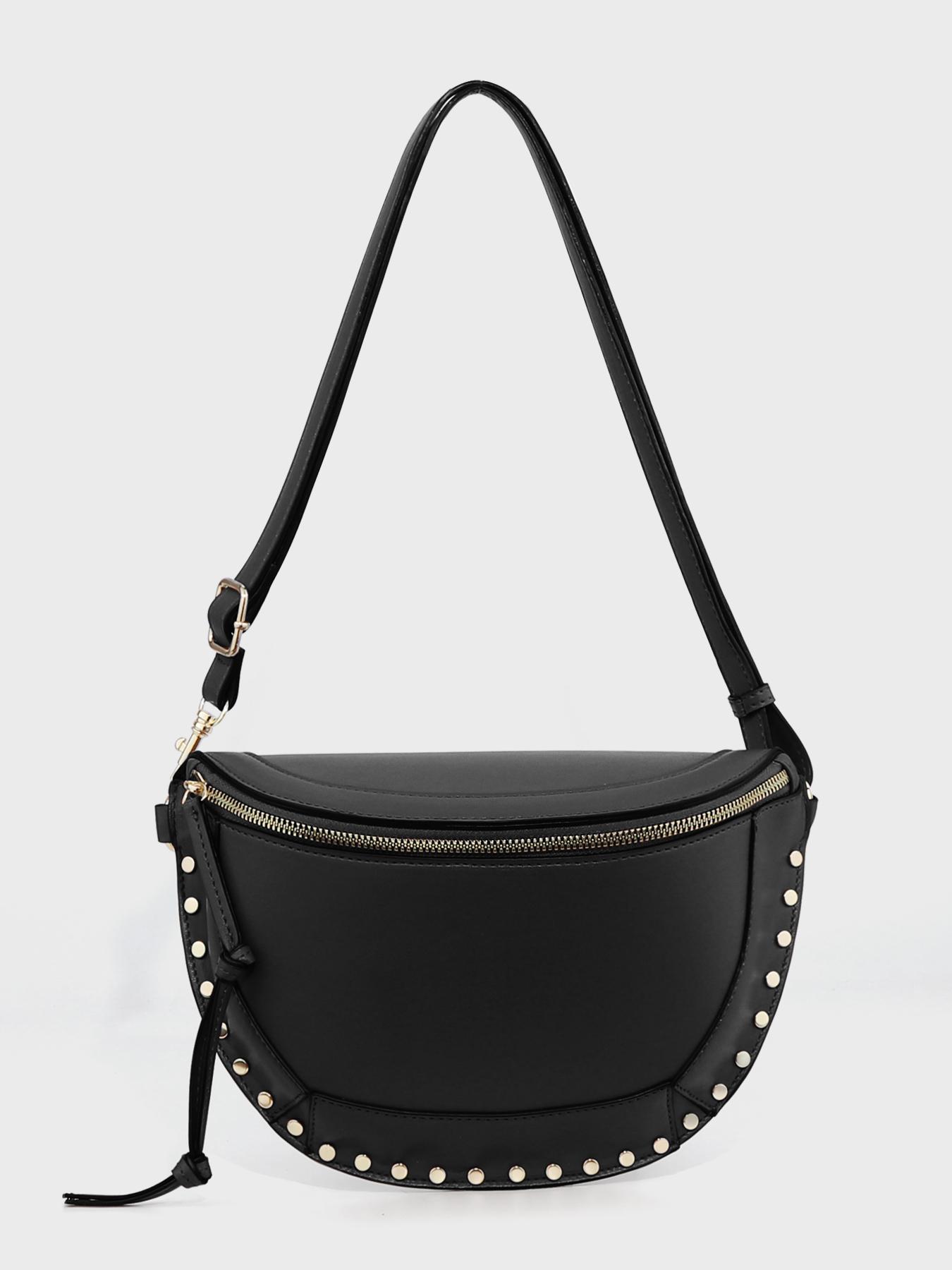 Heavy Duty Rivet Chest Bag Waist Bag Fashion Casual Large Capacity Crossbody Bag