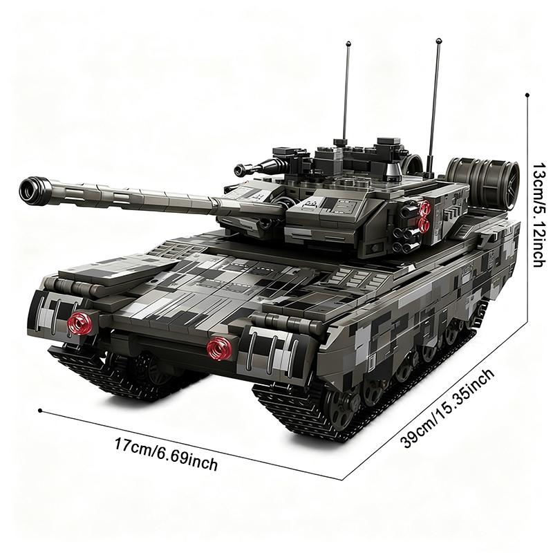 1068pcs Main Battle Tank 99a Building Toy Set, High Difficulty Model Kit for Adults Boys, Perfect Halloween Christmas Gift