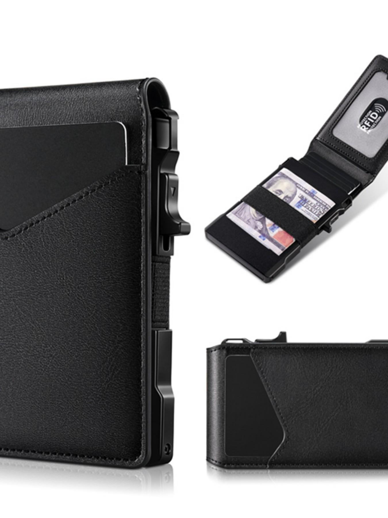 Men's Portable Aluminum Ultra-Thin Wallet, Holds 12 Credit Cards, Rfid Protected, Ideal Gift for Valentine's Day, Father's Day, Thanksgiving