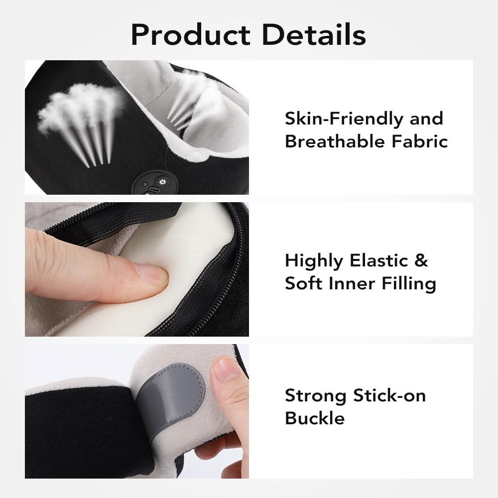 Smart Temperature Control Adjustable Neck Support, Heated Neck Massager, Cervical Pillow, 4 Heat Settings, Electric Neck Massage Device