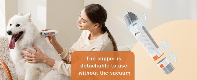 【LimitedTimeFlashSale】Afloia Dog Grooming Kit, Pet Grooming Vacuum & Dog Clippers & Dog Brush for Shedding with Vacuum Grooming Tools, Low Noise Dog Vacuum Hair Remover Pet Grooming Supplies Paw Trimmer